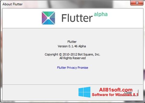 Posnetek zaslona Flutter Windows 8.1