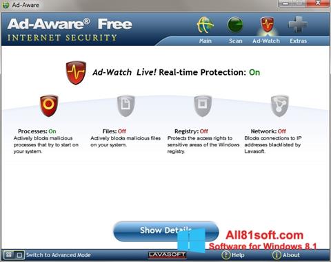 Posnetek zaslona Ad-Aware Windows 8.1