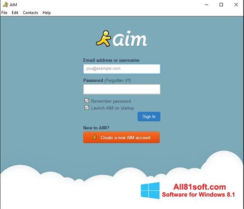Posnetek zaslona AOL Instant Messenger Windows 8.1
