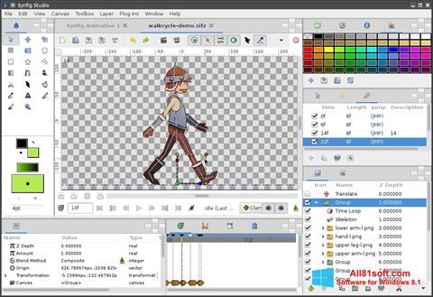 Posnetek zaslona Synfig Studio Windows 8.1