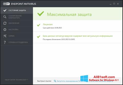 Posnetek zaslona ESET Endpoint Antivirus Windows 8.1