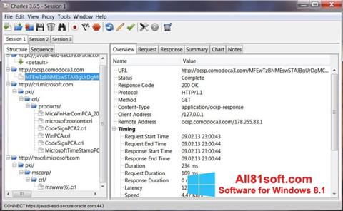 Posnetek zaslona Charles Windows 8.1