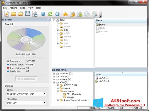 Posnetek zaslona Astroburn Lite Windows 8.1