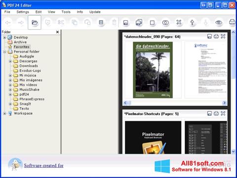 Posnetek zaslona PDF24 Creator Windows 8.1