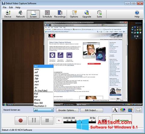 Posnetek zaslona Debut Video Capture Windows 8.1