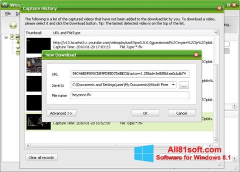 Posnetek zaslona Free Video Catcher Windows 8.1