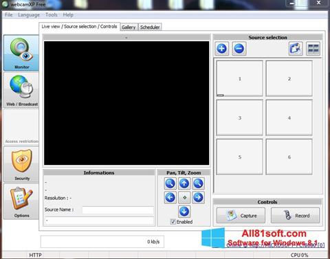 Posnetek zaslona webcamXP Windows 8.1