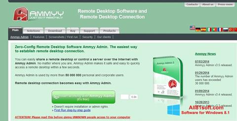 Posnetek zaslona Ammyy Admin Windows 8.1