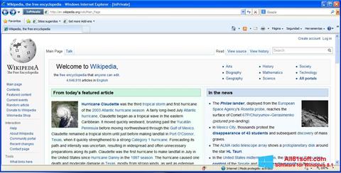 Posnetek zaslona Internet Explorer Windows 8.1