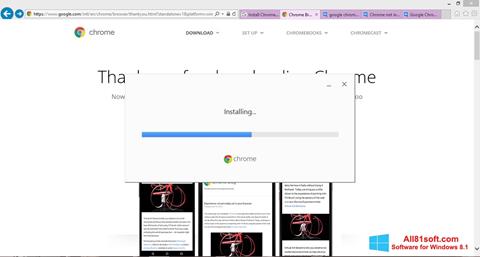 Posnetek zaslona Google Chrome Offline Installer Windows 8.1