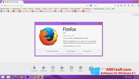 Posnetek zaslona Mozilla Firefox Offline Installer Windows 8.1