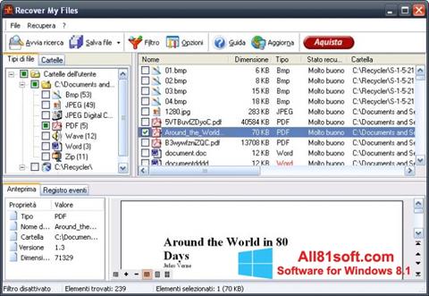 Posnetek zaslona Recover My Files Windows 8.1