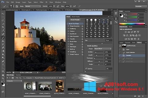 Posnetek zaslona Adobe Photoshop Windows 8.1