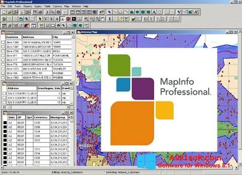 Posnetek zaslona MapInfo Professional Windows 8.1