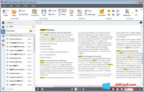 Posnetek zaslona ABBYY PDF Transformer Windows 8.1
