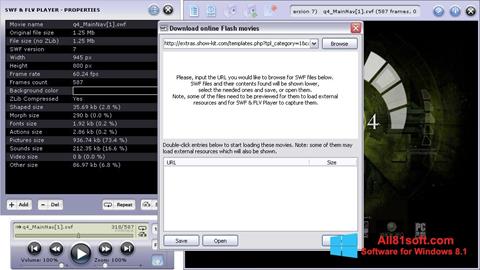 Posnetek zaslona FLV Player Windows 8.1