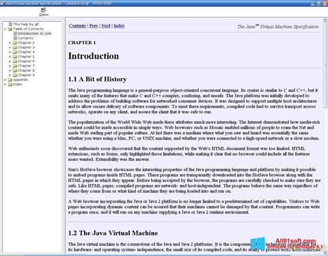 Posnetek zaslona Java Virtual Machine Windows 8.1