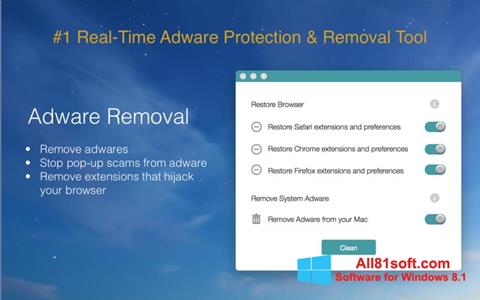 Posnetek zaslona Adware Removal Tool Windows 8.1