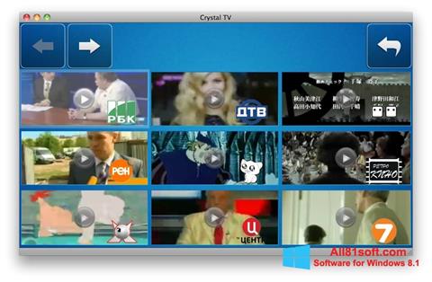 Posnetek zaslona Crystal TV Windows 8.1