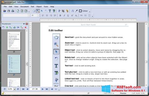 Posnetek zaslona Infix PDF Editor Windows 8.1