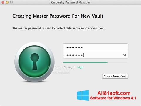 Posnetek zaslona Kaspersky Password Manager Windows 8.1
