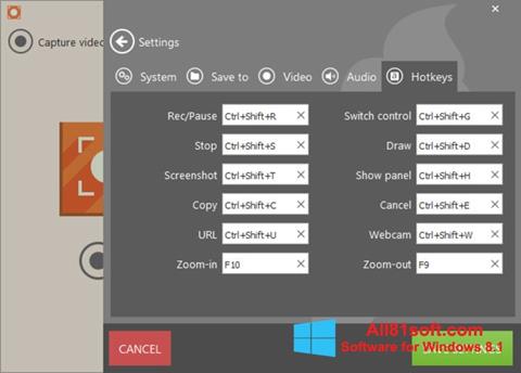 Posnetek zaslona Icecream Screen Recorder Windows 8.1