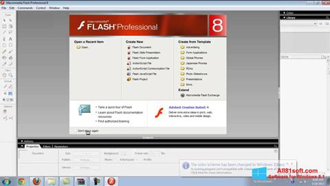 Posnetek zaslona Macromedia Flash Player Windows 8.1