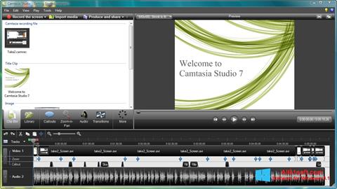 Posnetek zaslona Camtasia Studio Windows 8.1
