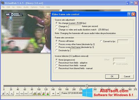 Posnetek zaslona VirtualDubMod Windows 8.1