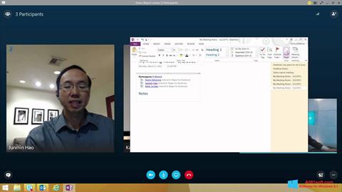 Posnetek zaslona Skype for Business Windows 8.1