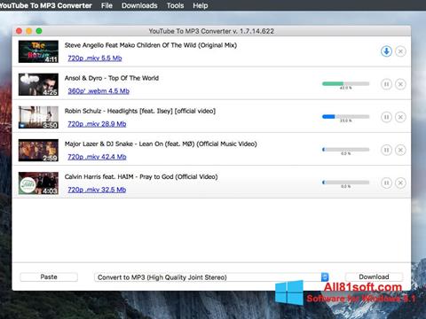 Posnetek zaslona Free YouTube to MP3 Converter Windows 8.1