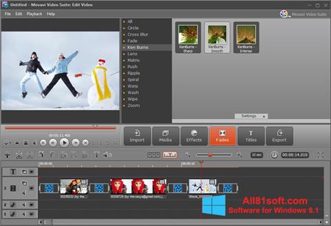 Posnetek zaslona Movavi Video Suite Windows 8.1