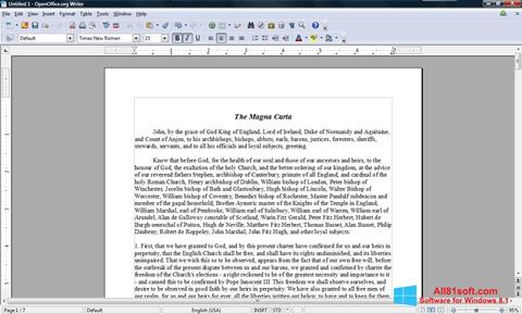 Posnetek zaslona OpenOffice Windows 8.1