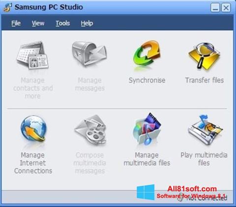 Posnetek zaslona Samsung PC Studio Windows 8.1