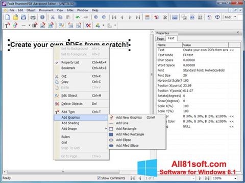 Posnetek zaslona Foxit PDF Editor Windows 8.1