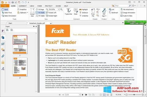 Posnetek zaslona Foxit Reader Windows 8.1