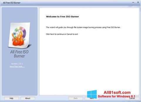 Posnetek zaslona ISO Burner Windows 8.1