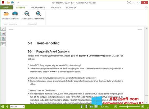 Posnetek zaslona Hamster PDF Reader Windows 8.1