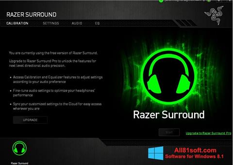 Posnetek zaslona Razer Surround Windows 8.1