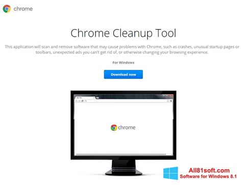 Posnetek zaslona Chrome Cleanup Tool Windows 8.1