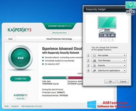 Posnetek zaslona Kaspersky Internet Security Windows 8.1