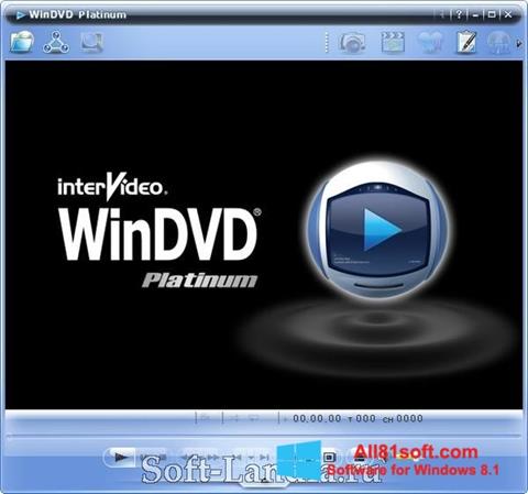 Posnetek zaslona WinDVD Windows 8.1