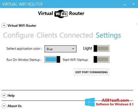 Posnetek zaslona Virtual WiFi Router Windows 8.1