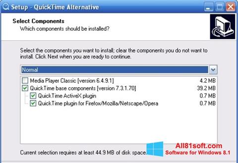 Posnetek zaslona QuickTime Alternative Windows 8.1
