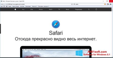 Posnetek zaslona Safari Windows 8.1