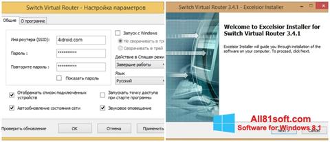 Posnetek zaslona Switch Virtual Router Windows 8.1