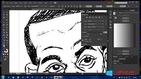 Posnetek zaslona Adobe Illustrator CC Windows 8.1