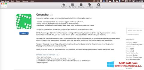 Posnetek zaslona Greenshot Windows 8.1