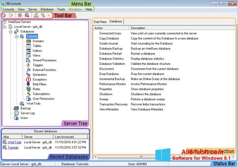 Posnetek zaslona InterBase Windows 8.1