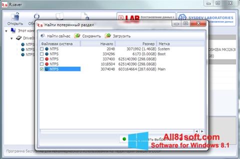 Posnetek zaslona R.saver Windows 8.1